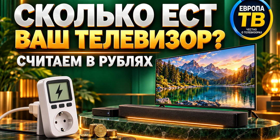 Сколько электричества тратят телевизор, приставка и саундбар за месяц
