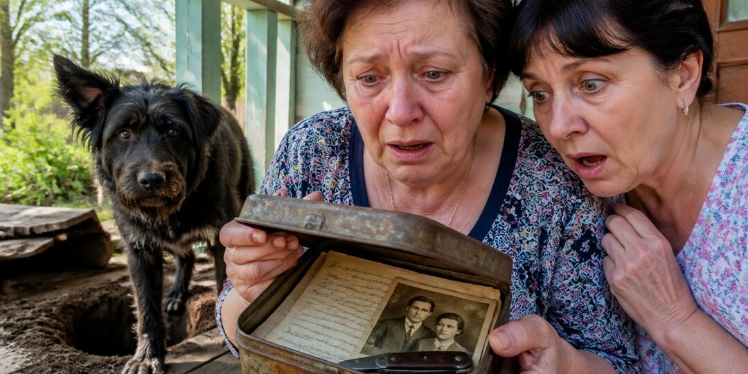 Пёс обнаружил под крыльцом металлическую коробку. Её не открывали больше сорока лет