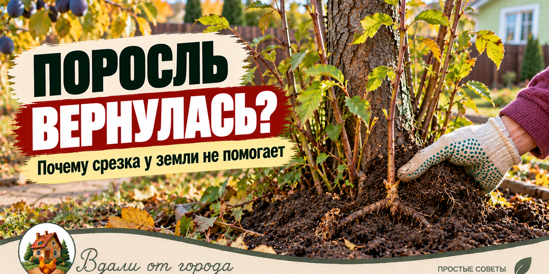 Как навсегда избавиться от поросли вишни, яблони и сливы
