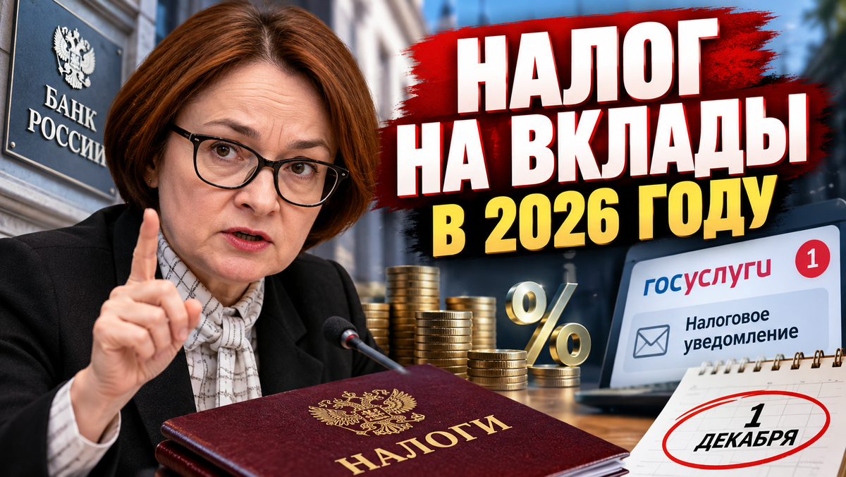 Налог на вклады 2026: ФНС сама рассчитает сумму, но есть важный лимит в 210 тысяч рублей
