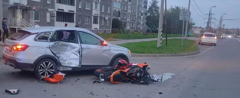 Нарушение автолюбителя привело ко множественным травмам череповецкого мотоциклиста