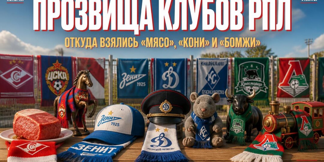 Прозвища клубов РПЛ. От «мяса» до «бомжей»: как их придумали советские заводы и фанатская шпана