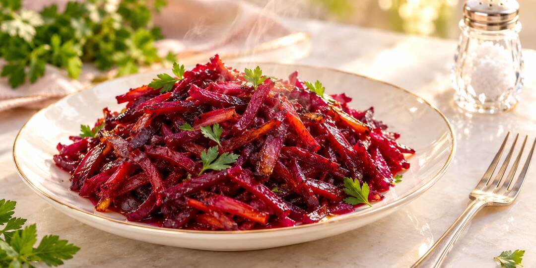 ГОРЯЧИЙ САЛАТ ИЗ ЖАРЕНОЙ СВЁКЛЫ И МОРКОВИ