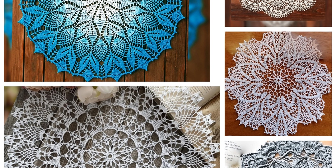 Ажурная красота в каждом узоре . Салфетки ✨✨✨ крючком🧶🧶🧶.