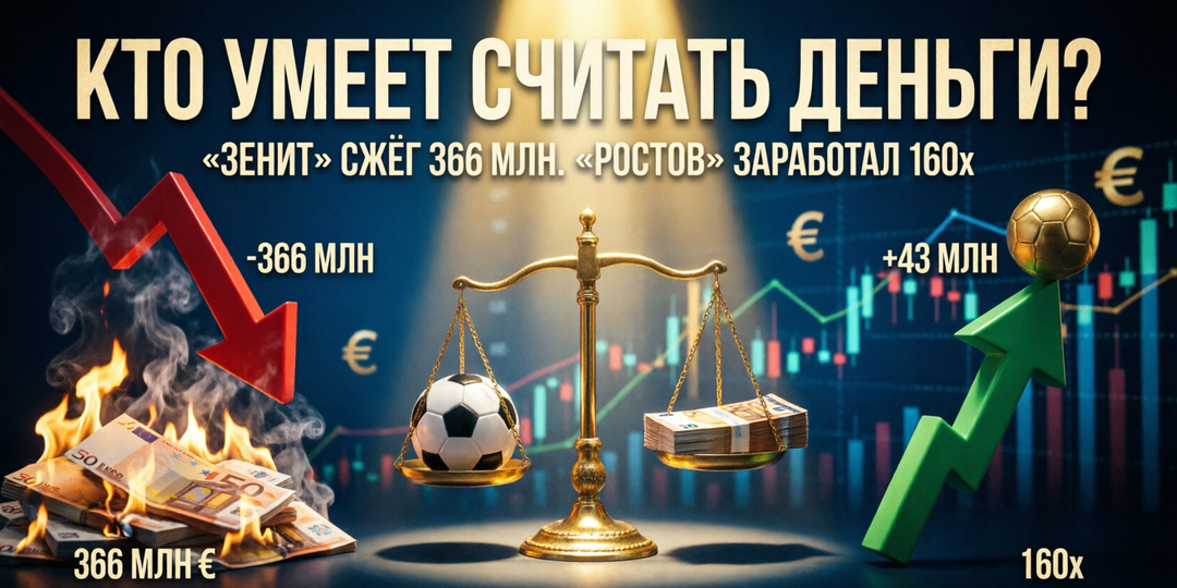 «Ростов» купил за 50 тысяч, продал за 8 миллионов. А «Зенит» сжёг 366. Кто в РПЛ умеет считать деньги?