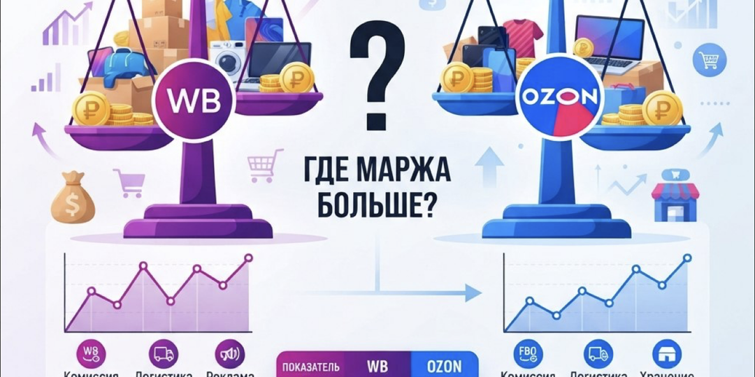 Сравниваем юнитку на ВБ и Озон - на реальных цифрах