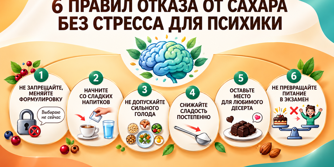 6 правил отказа от сахара без стресса для психики