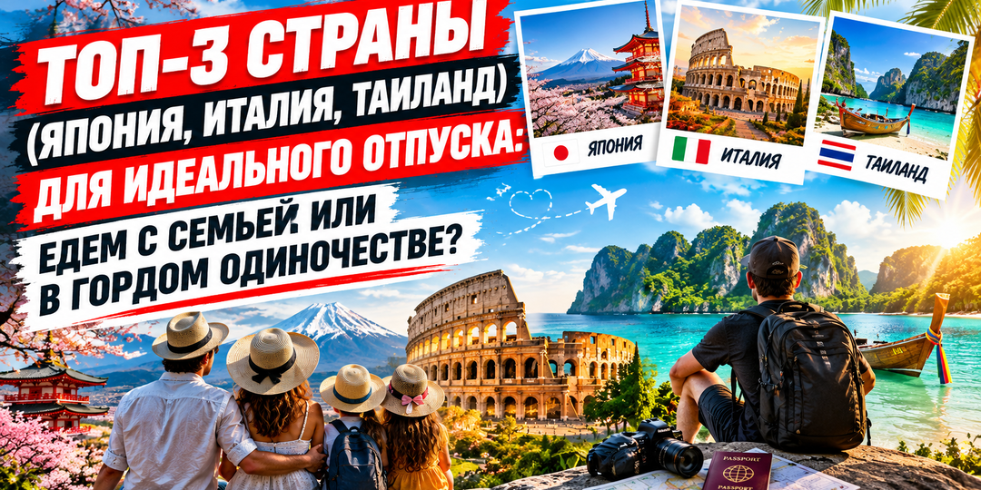 Топ-3 страны для идеального отпуска: Едем с семьей или в гордом одиночестве?