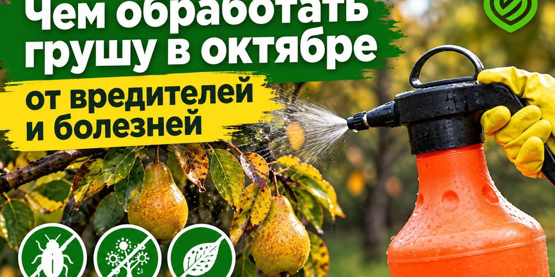 Чем обработать грушу в октябре от вредителей и болезней