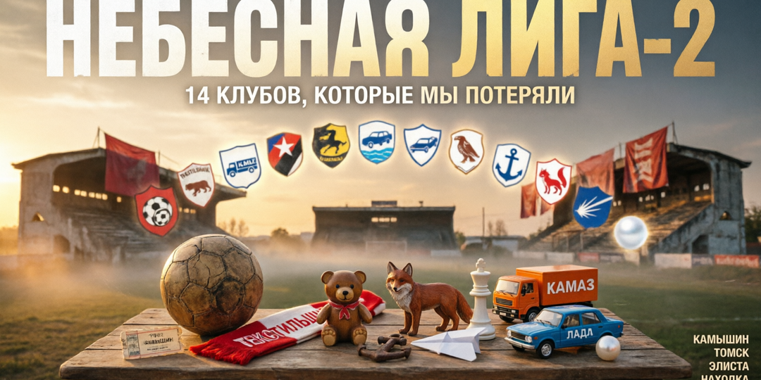 „Томь“, „Черноморец“ и „Мордовия“. А ещё 11 клубов, которые мы потеряли. „Небесная лига-2“
