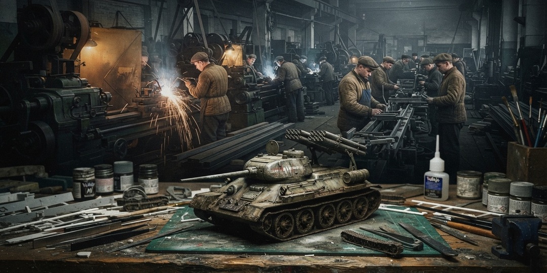 Больше, чем просто пластик: что я понял о рабочих Уралмаша 1942 года, собирая инженерную машину на базе Т-34