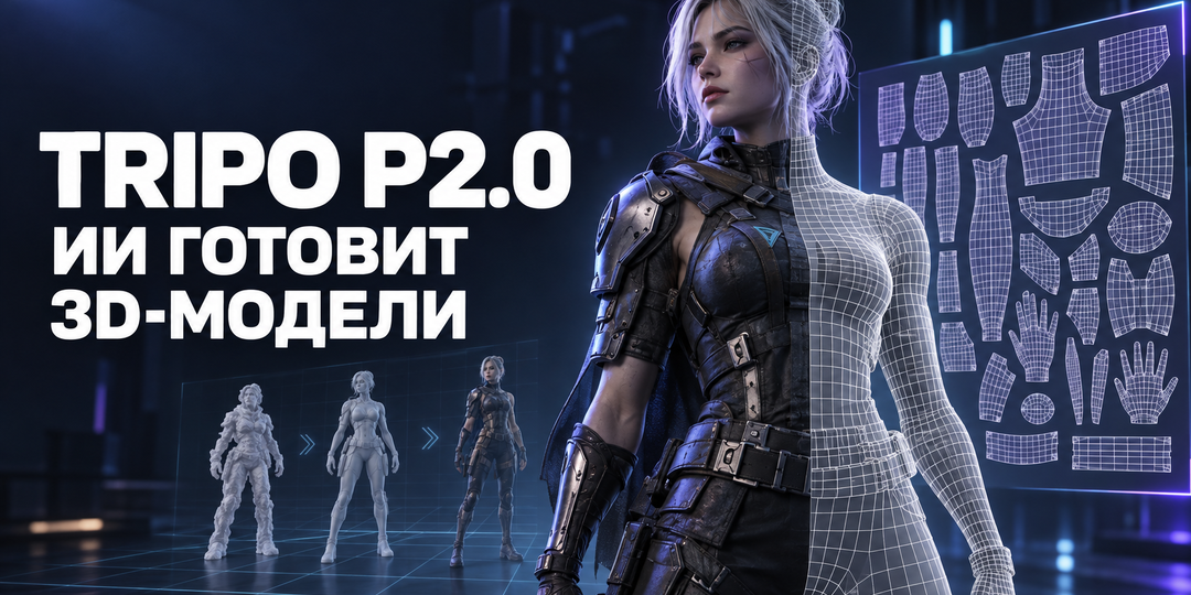 Tripo P2.0: ИИ готовит 3D-модели к играм и анимации