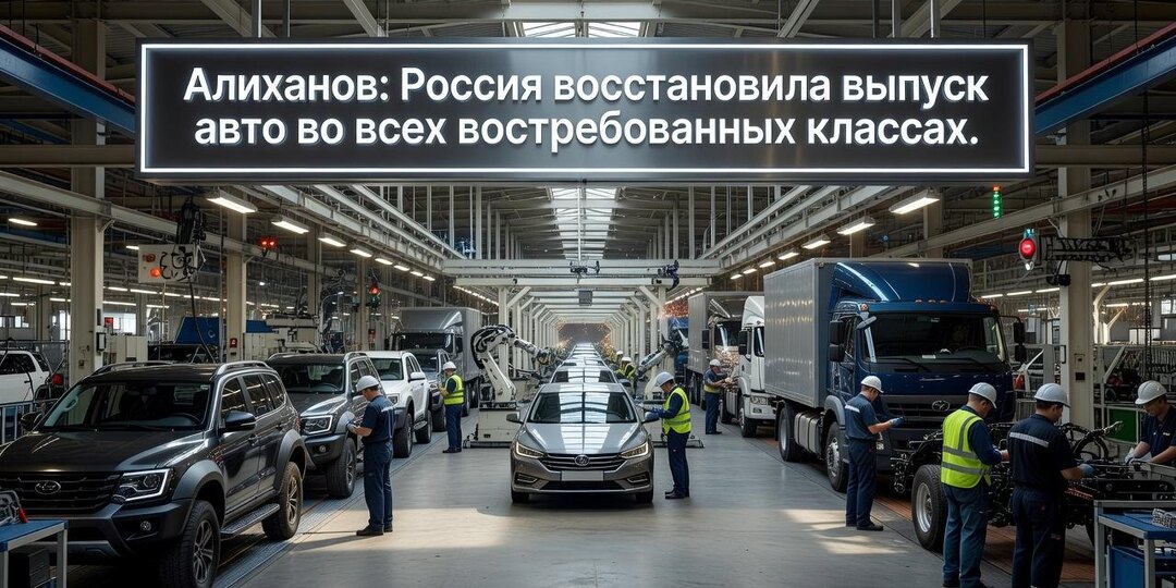 Алиханов: Россия восстановила выпуск авто во всех востребованных классах