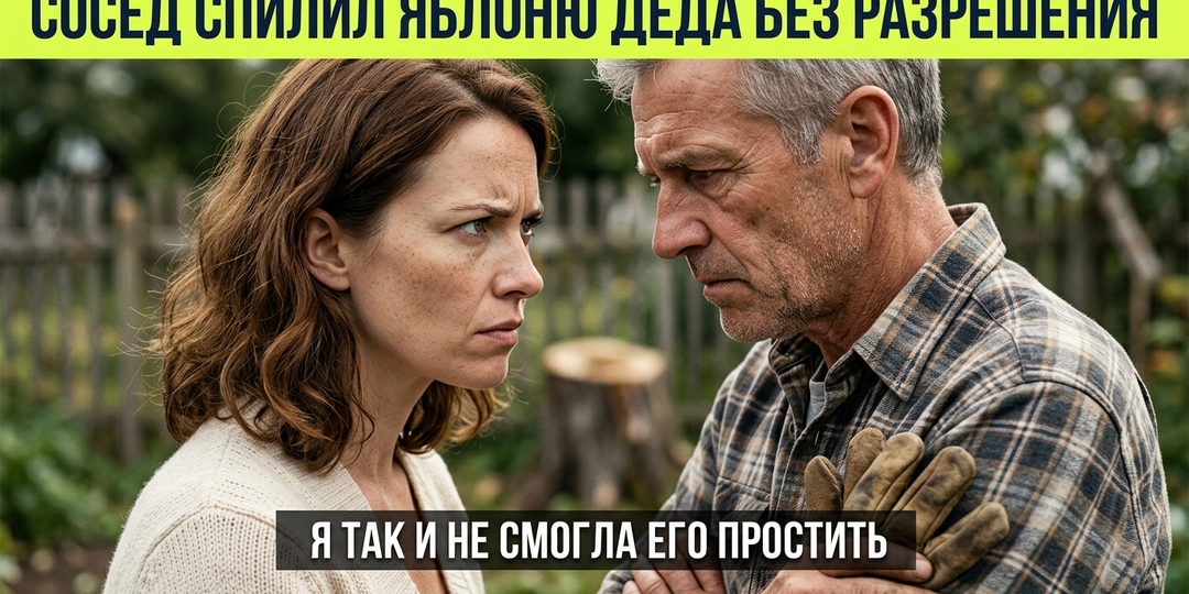 Сосед спилил яблоню деда без разрешения