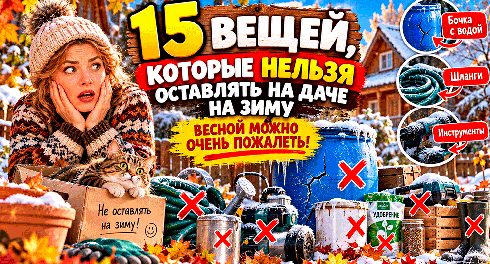 15 вещей нельзя оставлять на даче на зиму – весной можно очень пожалеть