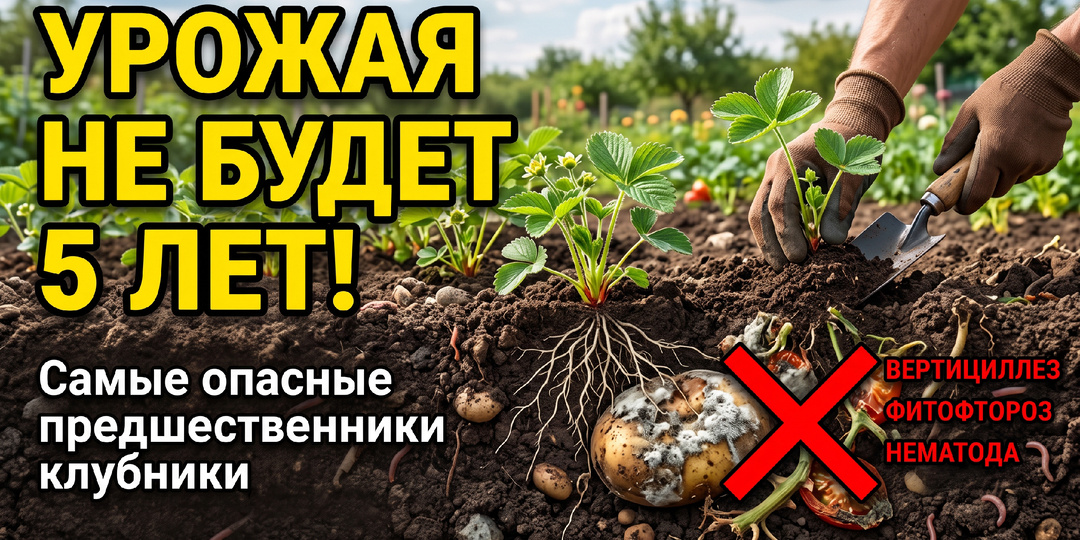 Урожая не будет 5 лет! Самые опасные предшественники для клубники, которые заразят землю