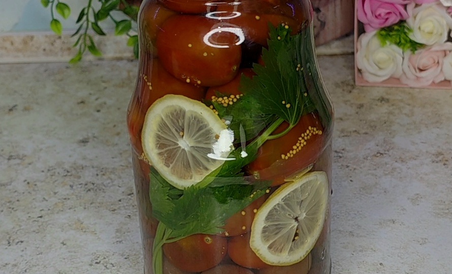 Маринованные помидоры с лимоном