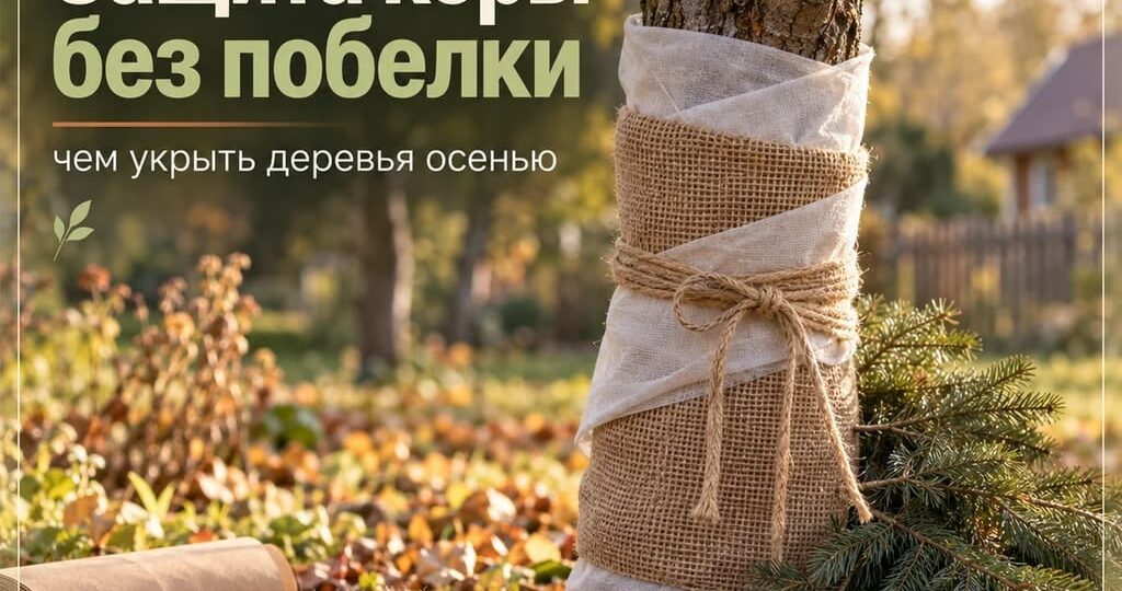Чем заменить осеннюю побелку деревьев для защиты коры