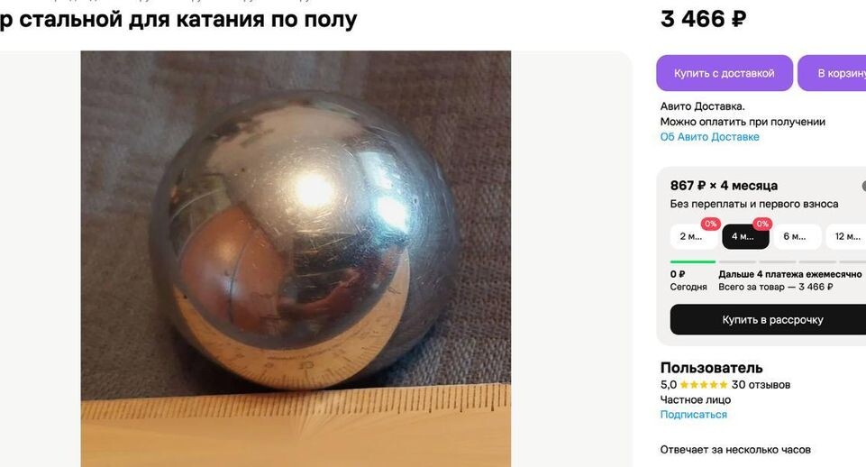 Обрадуй соседей: шар для катания по полу ночью продают в Самаре за 100 тысяч