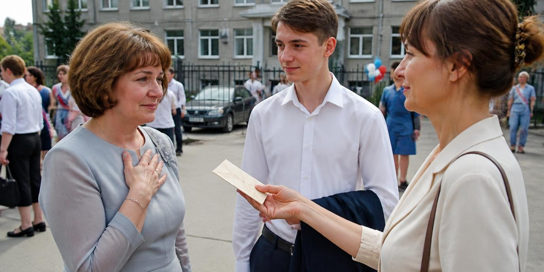 Учительница каждое утро подвозила ученика в школу – на выпускном его мать вернула ей старую записку