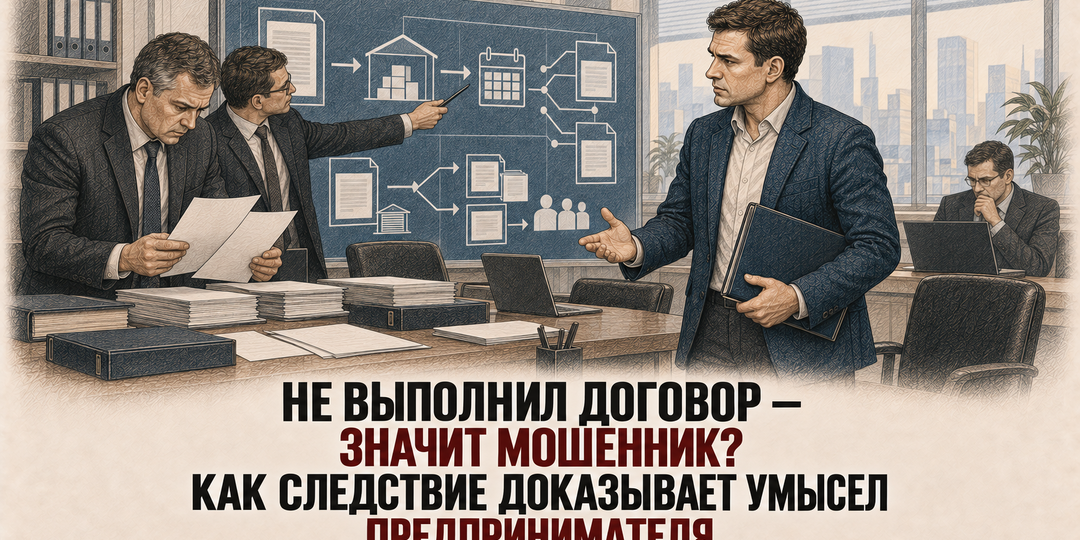 Не выполнил договор — значит мошенник? Как следствие доказывает умысел предпринимателя