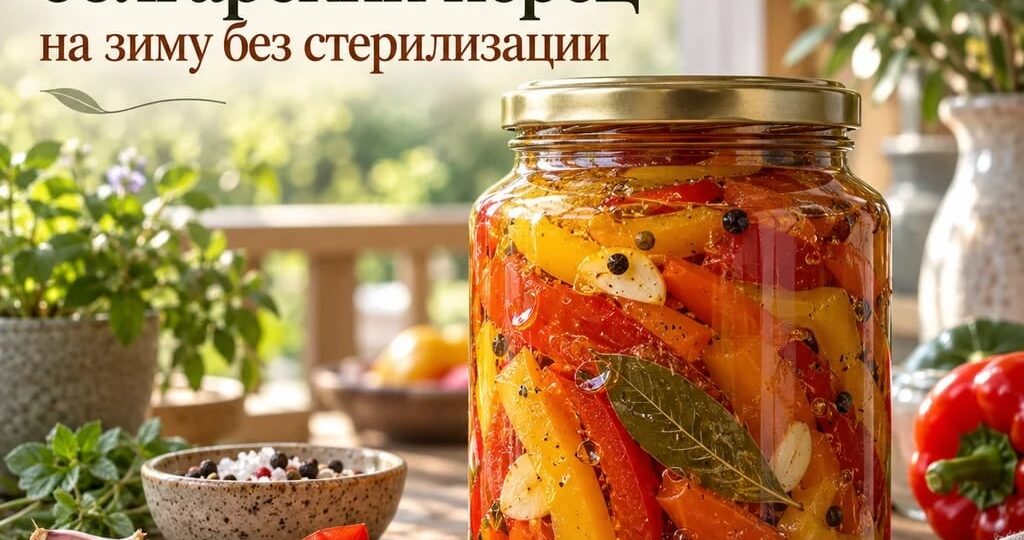 Маринованный болгарский перец на зиму без стерилизации