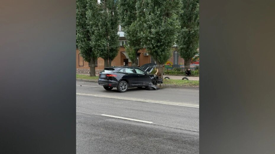 В Воронеже на улице Урицкого автомобиль врезался в дерево