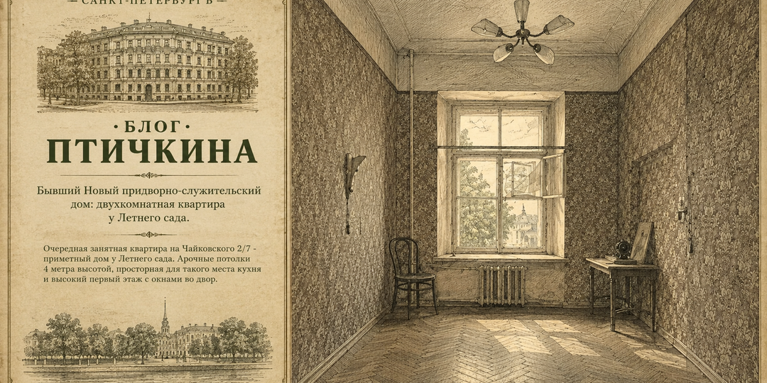 Бывший Новый придворно-служительский дом: двухкомнатная квартира у Летнего сада.