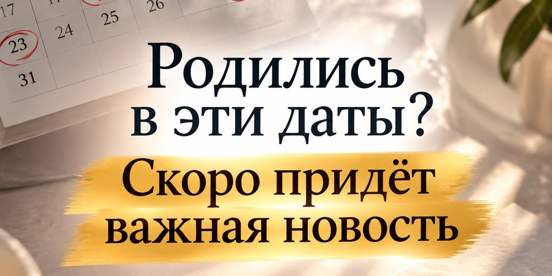 Родились в эти даты? Скоро придёт важная новость