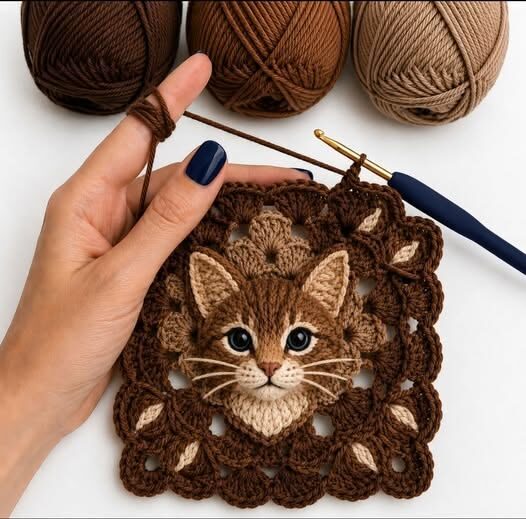 Квадрат с котиком. Схема.