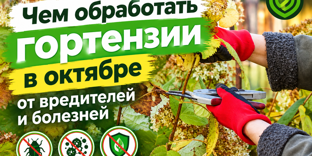 Чем обработать гортензии в октябре от вредителей и болезней