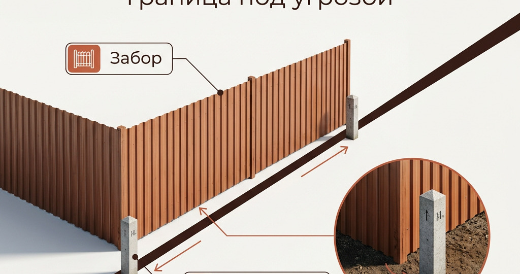 🧭 Забор не по границе участка: как оспорить и перенести