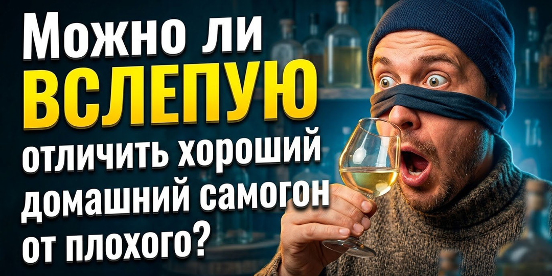 Можно ли вслепую отличить хороший домашний самогон от плохого?