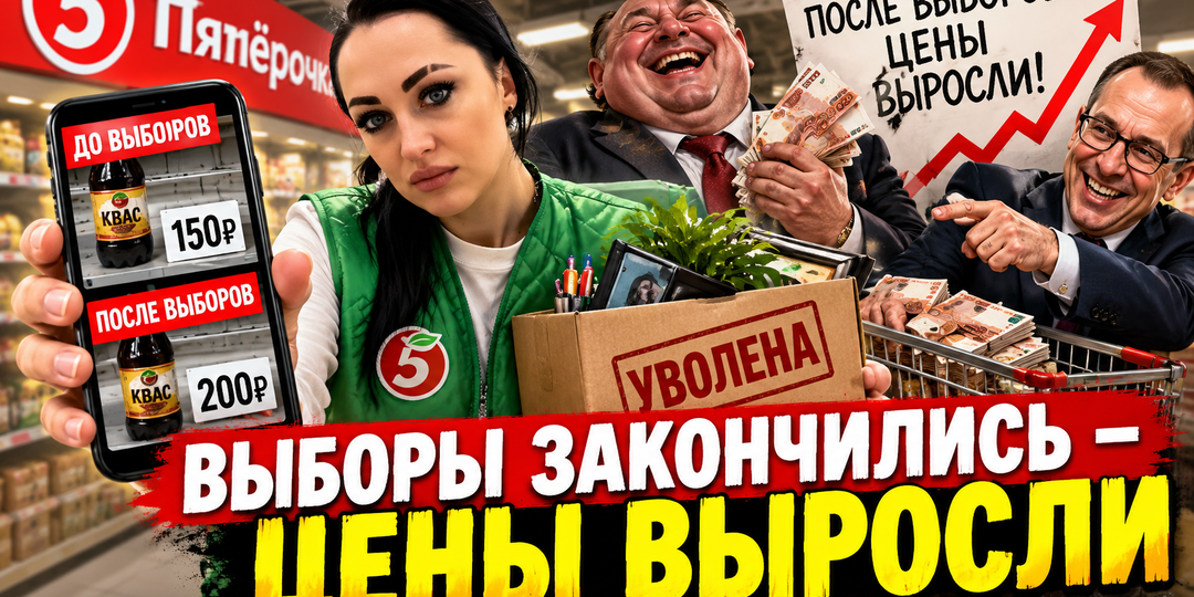 Девчонку-продавца из «Пятёрочки» уволили за видео с ценами до выборов в Госдуму и после. Вот тебе и демократия...