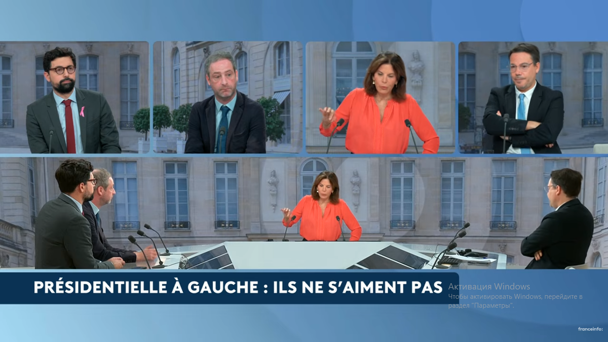 Журналисты и гости студии France Info клеймят позором своих коллег из Le Media за вмешательство в частную жизнь Глюксманна