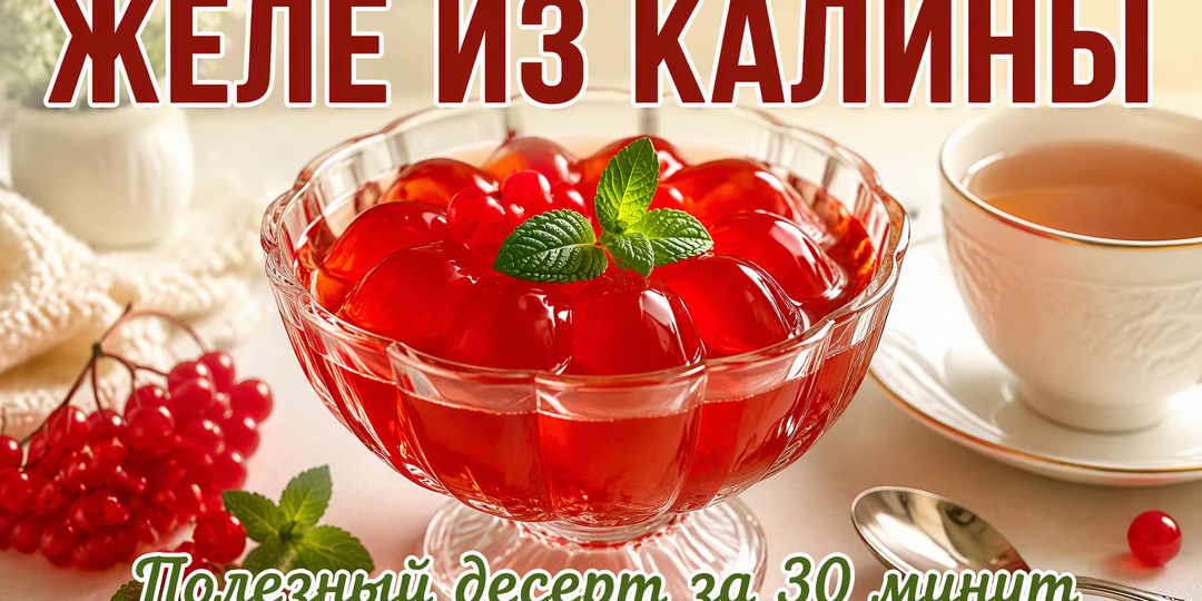 Желе из калины: как я готовлю полезный десерт за 30 минут
