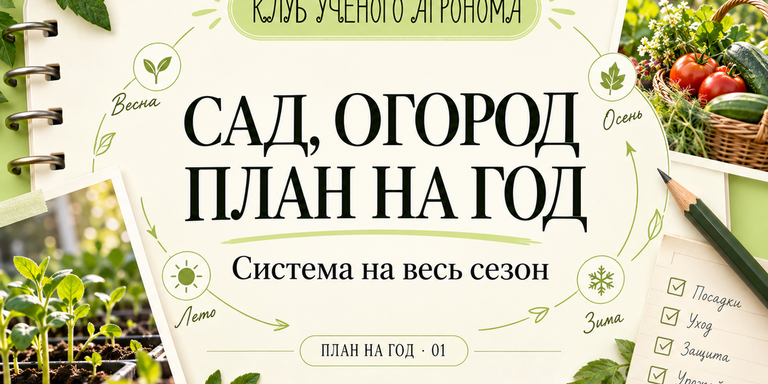 Сад, огород. План на год: запускаем систему, которая проведёт нас через весь сезон