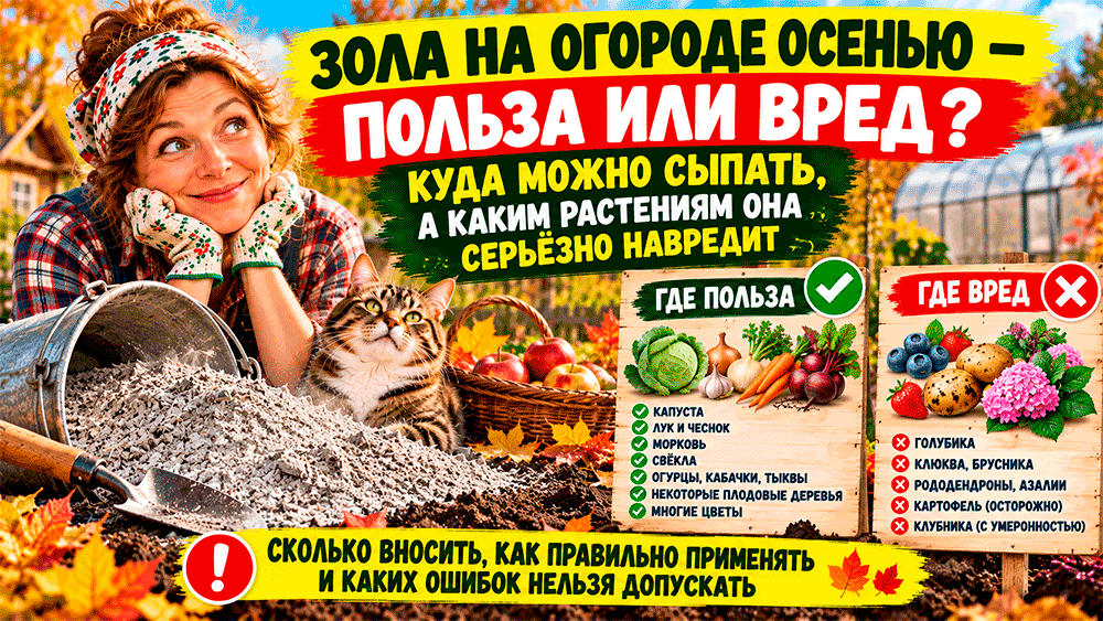 Зола осенью: как не превратить бесплатное удобрение в проблему для огорода