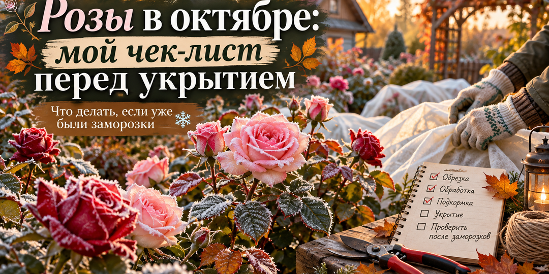 Розы в октябре: мой чек-лист перед укрытием. Что делать, если уже были заморозки