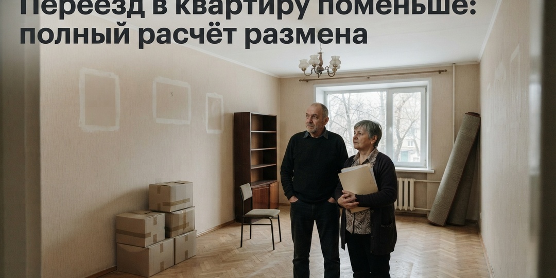 Переезд в квартиру поменьше: полный расчёт размена с доплатой