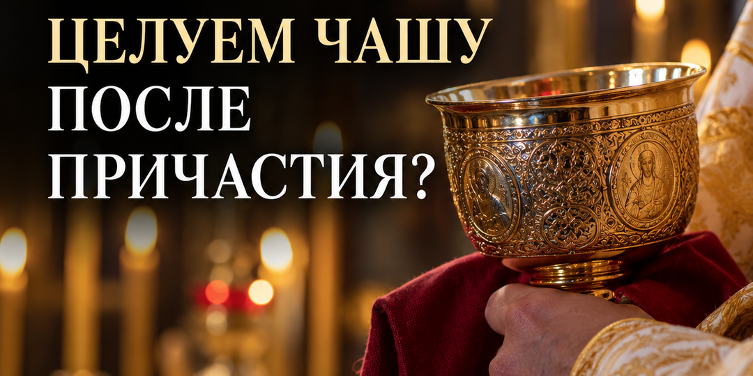 Почему мы целуем чашу после причастия ?