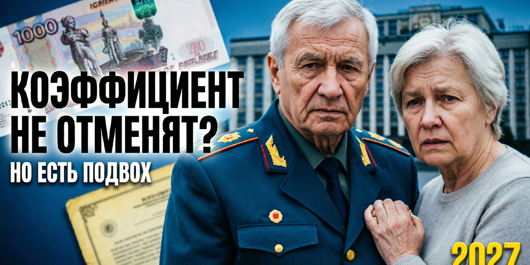 Военные пенсии 2027: понижающий коэффициент не отменят, но есть подвох