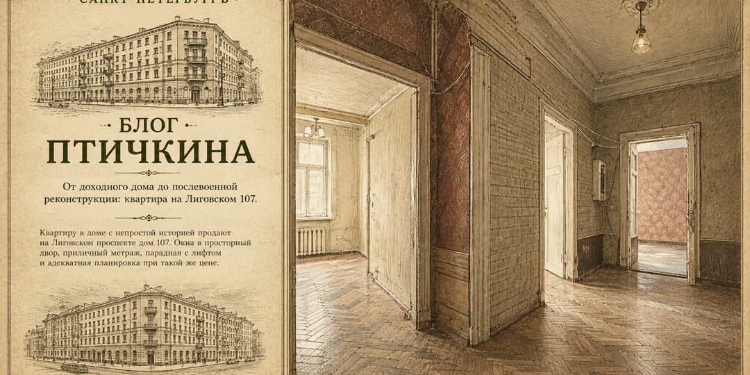 От доходного дома до послевоенной реконструкции: квартира на Лиговском 107.