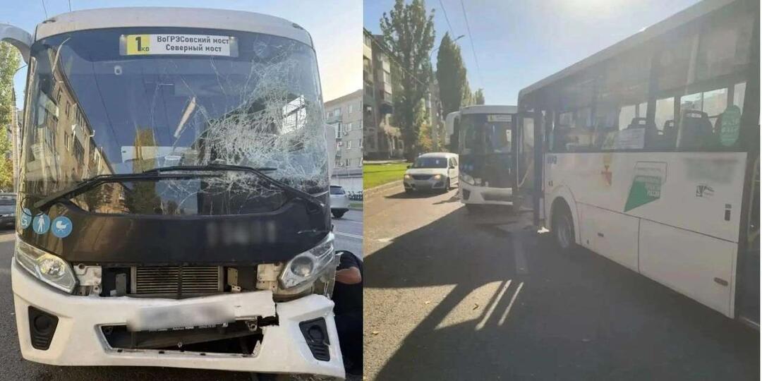 В массовом ДТП с двумя автобусами пострадал 2-летний малыш в Воронеже