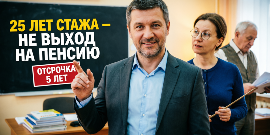 Пенсия учителям в 2027: почему 25 лет стажа — это ещё не выход на пенсию