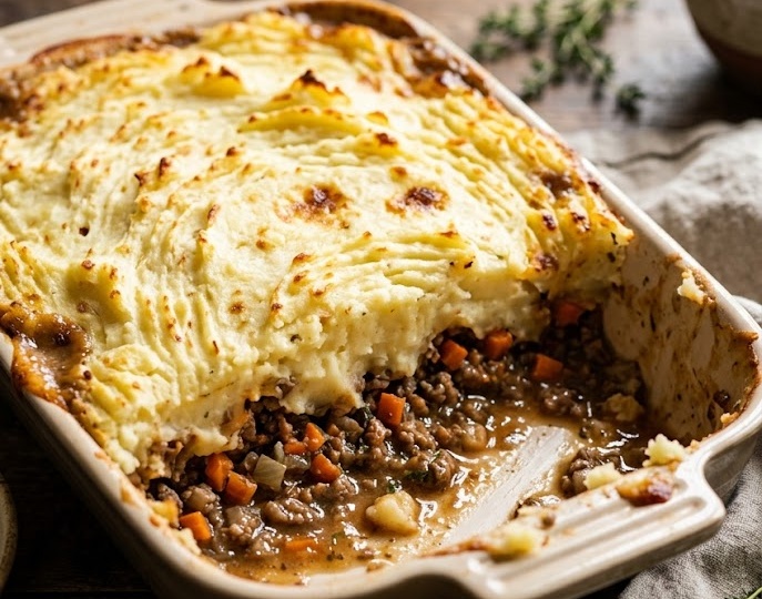Английский пастуший пирог с нежным картофельным пюре и сочной мясной начинкой. Секрет блюда, которое хочется приготовить снова
