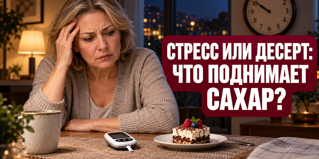 Сахар в крови растет от стресса сильнее, чем от десерта: как так?