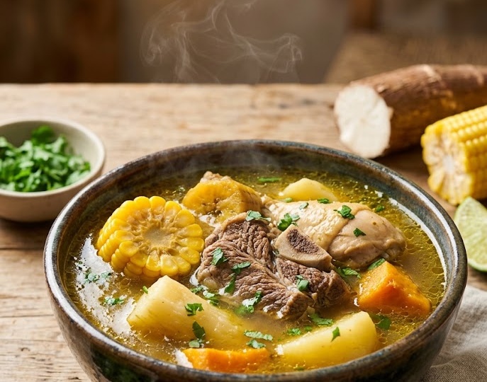 Санкочо из Латинской Америки, густой суп с мясом, кукурузой и маниоком. Готовлю дома с секретами настоящего вкуса