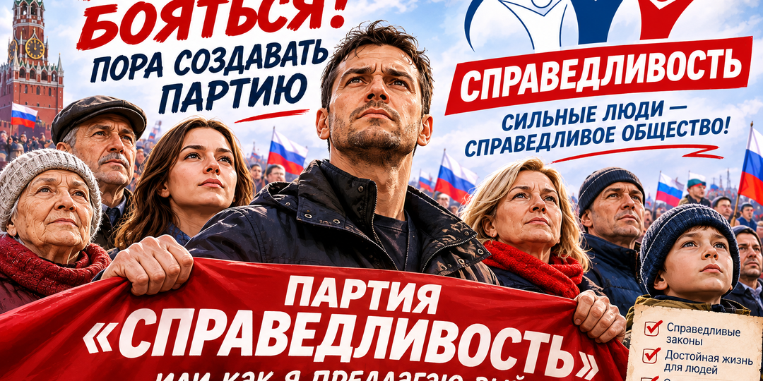 Хватит бояться! Пора создавать партию "Справедливость" — или как я предлагаю выйти из политического тупика