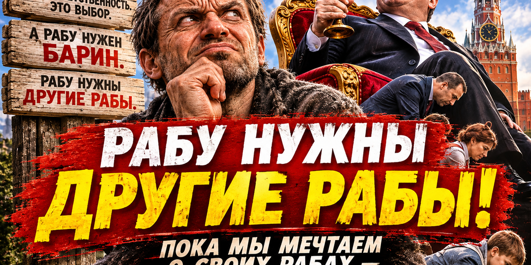 Рабам не нужна свобода. Рабам нужны собственные рабы